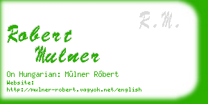 robert mulner business card