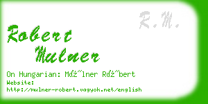 robert mulner business card